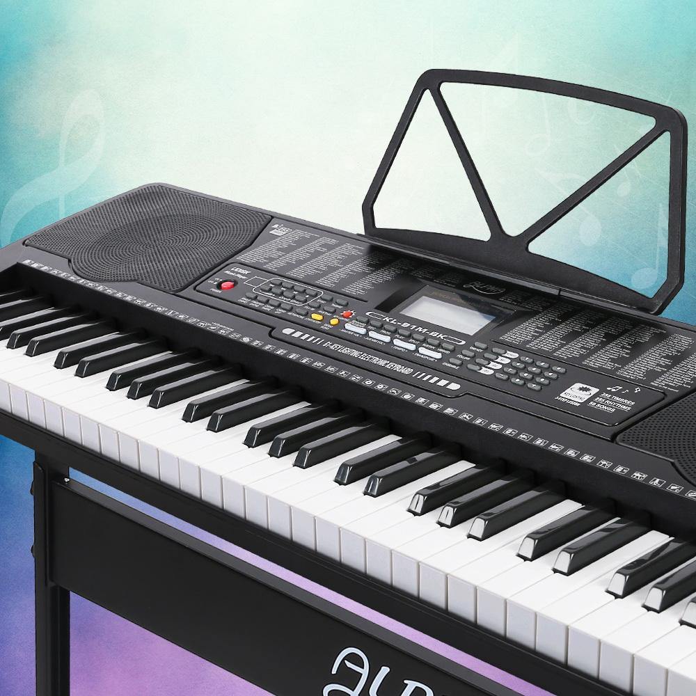 Alpha 61 Key Lighted Electronic Piano Keyboard - House Things Audio & Video > Musical Instrument & Accessories