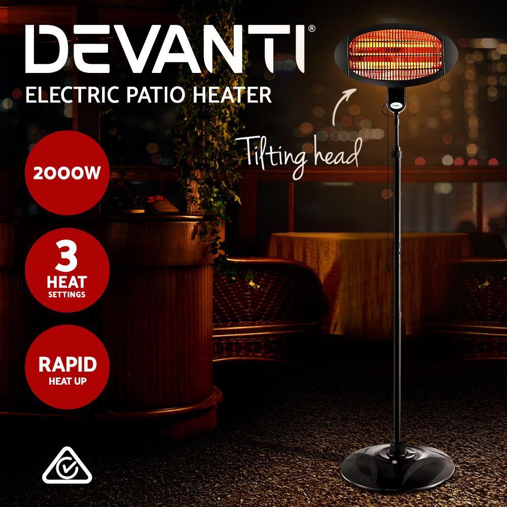 Devanti 2000w Electric Portable Patio Strip Heater - House Things Appliances > Heaters