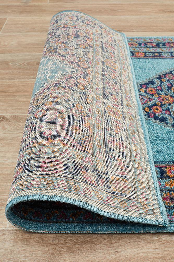 Chione Diamond Blue Runner Rug - House Things Eternal Collection