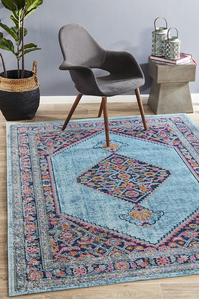 Chione Diamond Blue Rug - House Things Eternal Collection