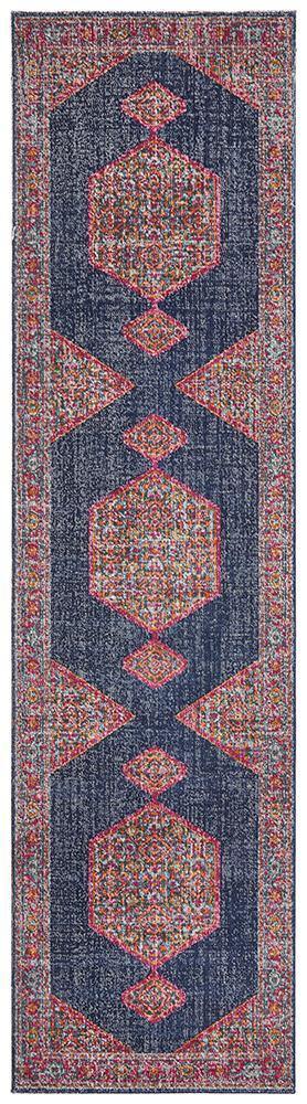 Jericho Navy Runner Rug - House Things Eternal Collection