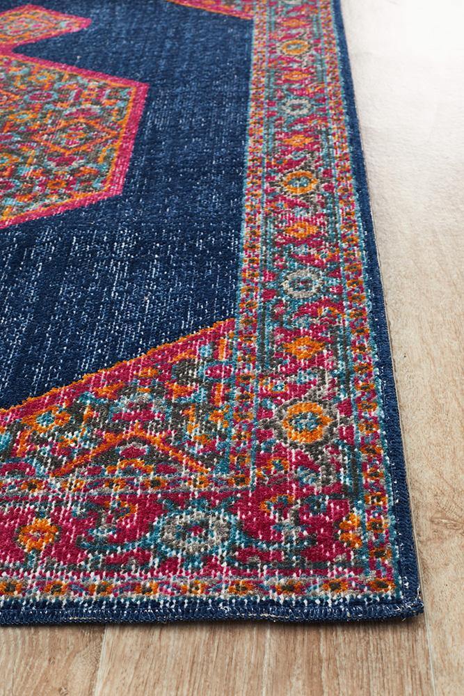 Jericho Navy Runner Rug - House Things Eternal Collection