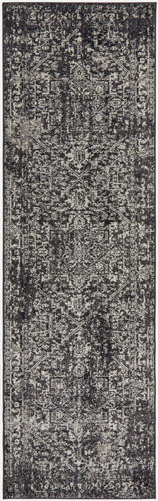 Evoke Scape Charcoal Transitional Runner Rug - House Things Evoke Collection