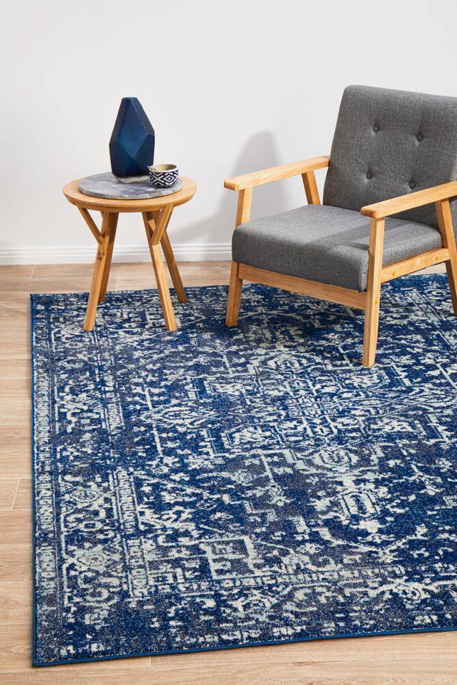 Evoke Contrast Navy Transitional Rug - House Things Evoke Collection