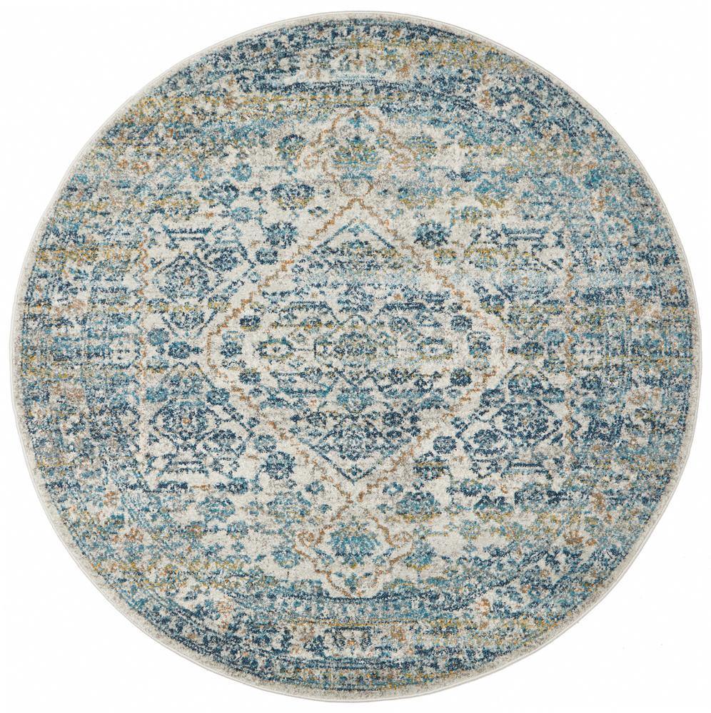 Evoke Duality Silver Transitional Round Rug - House Things Evoke Collection