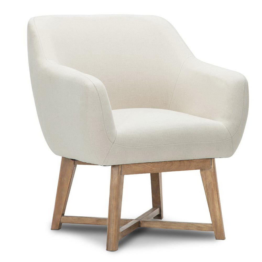 Fabric Tub Lounge Armchair - Beige - House Things Furniture > Living Room