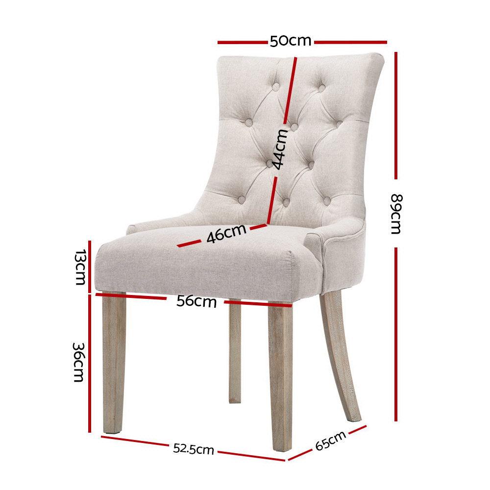 Christof French Provincial Dining Chair Beige - House Things 