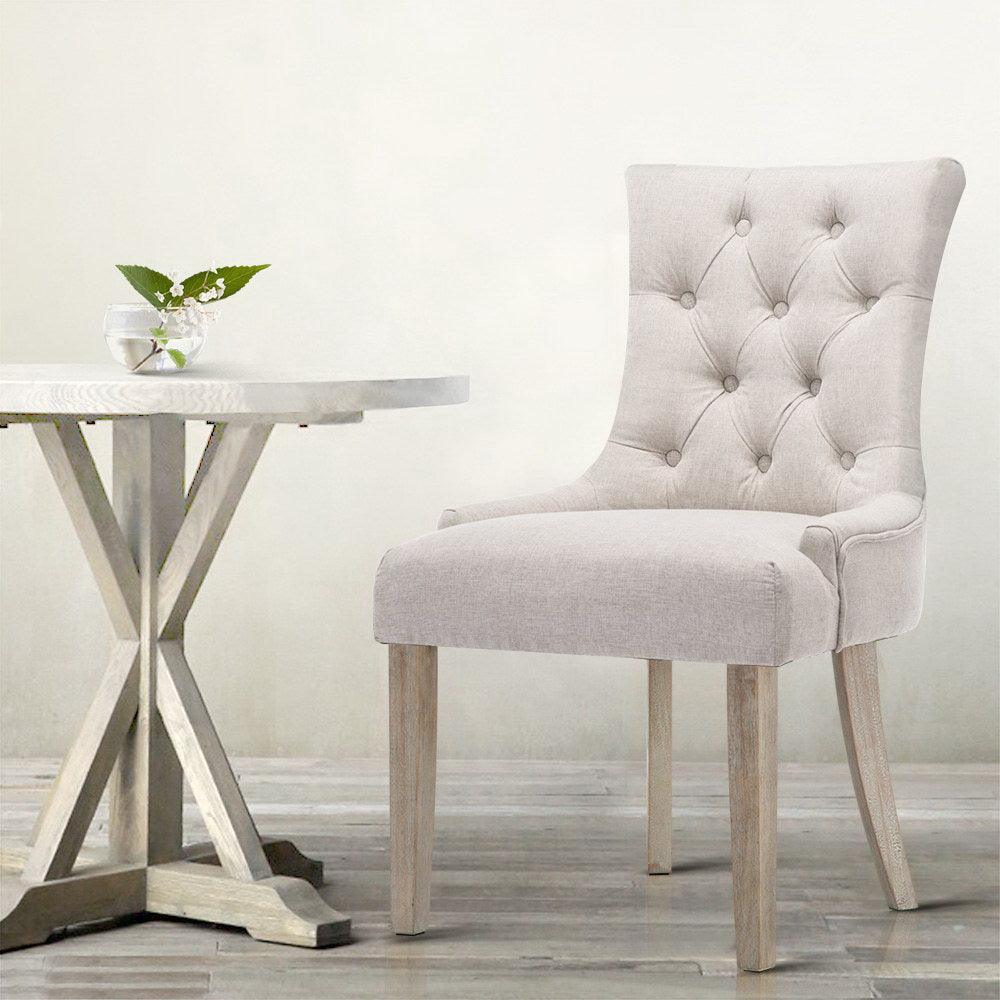 Calais French Provincial Dining Chair Beige - House Things 