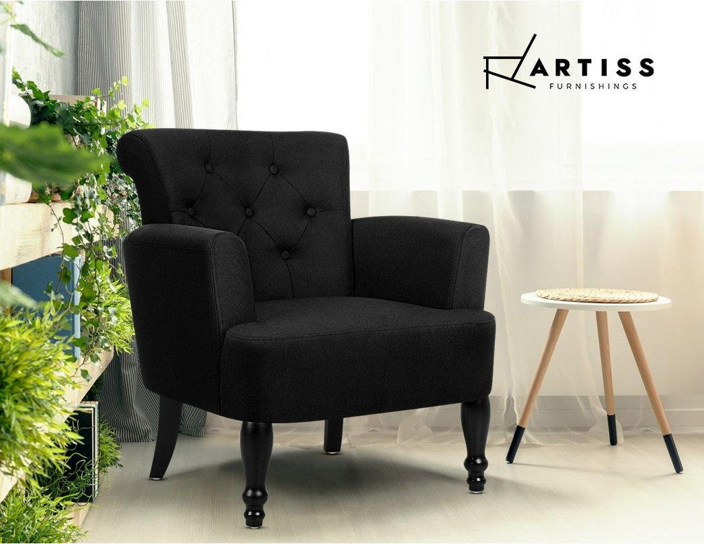 French Grandeur Chair Retro Wing - Black - House Things Furniture > Bar Stools & Chairs
