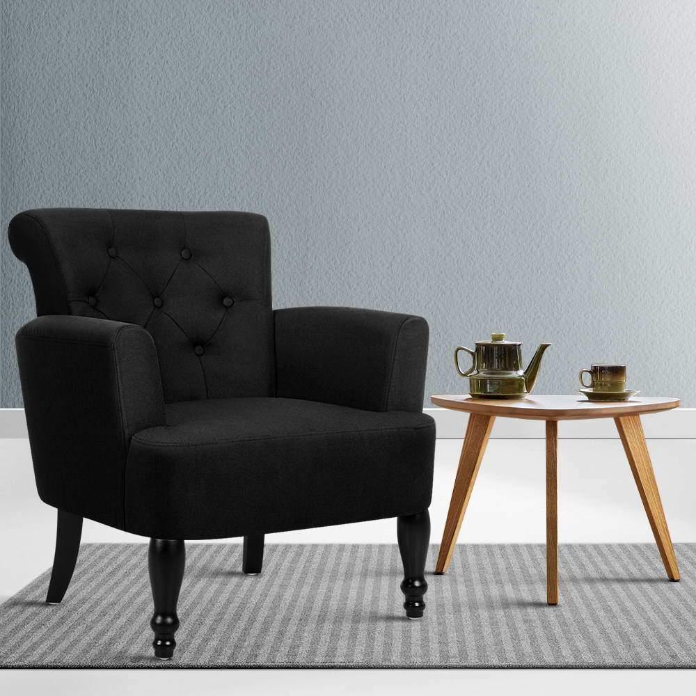 French Grandeur Chair Retro Wing - Black - House Things Furniture > Bar Stools & Chairs