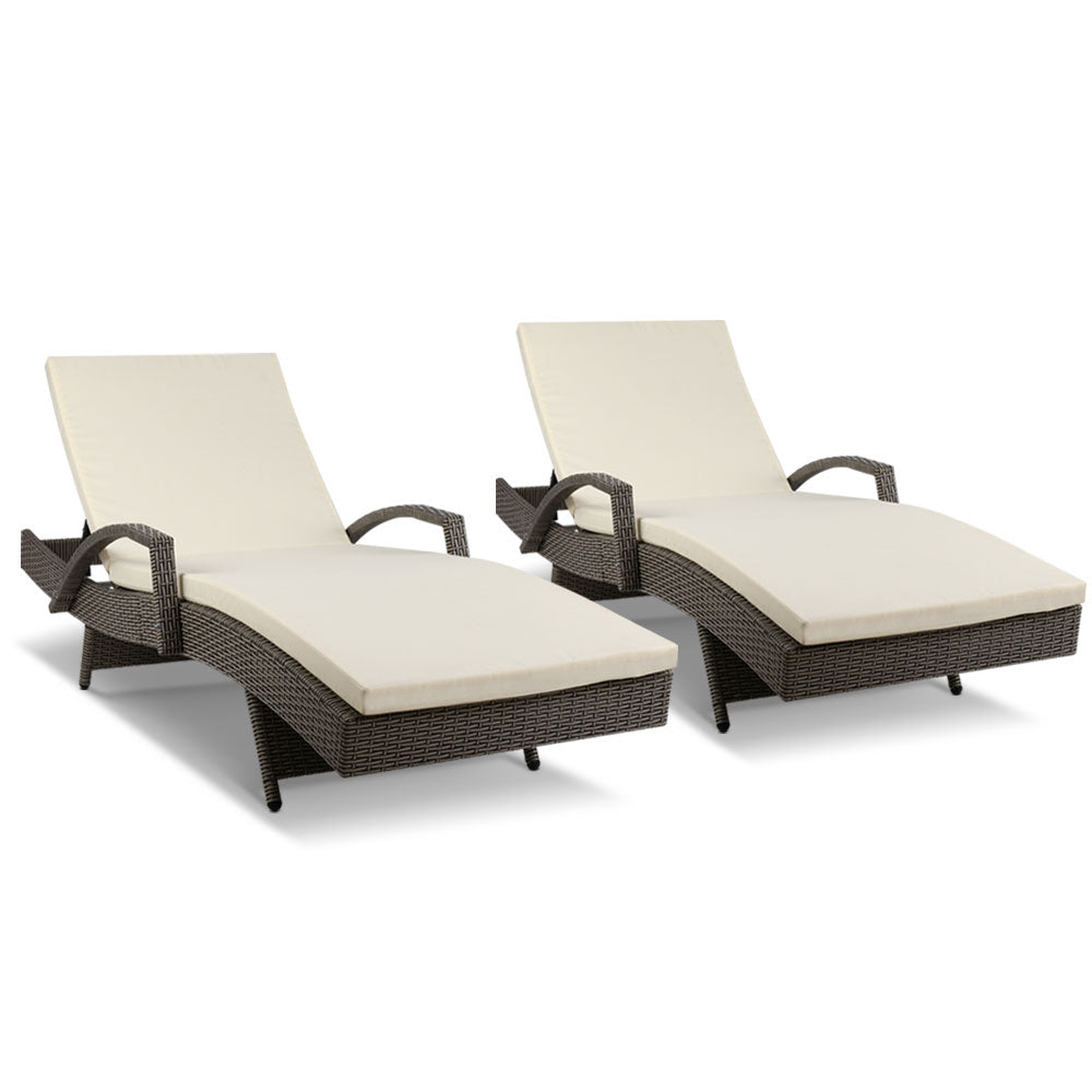 Bedarra Sun Lounge Chair with Cushion Grey - House Things Furniture > Outdoor