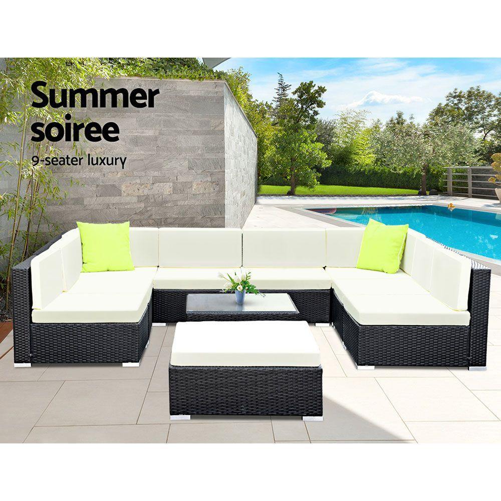 10PC Outdoor Furniture Sofa Set Wicker - House Things Furniture > Outdoor