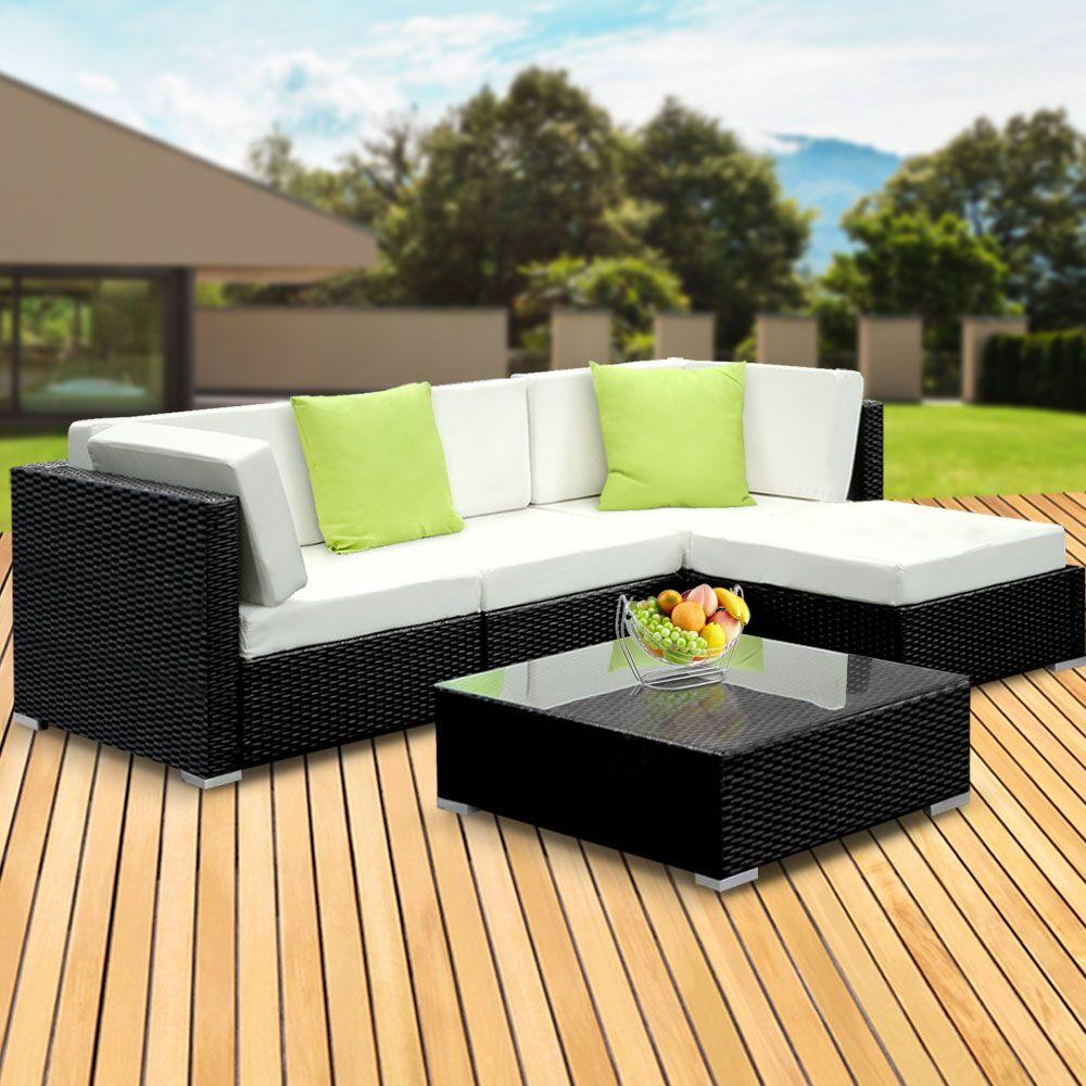 5PC Outdoor Wicker Sofa Set - House Things Furniture > Outdoor