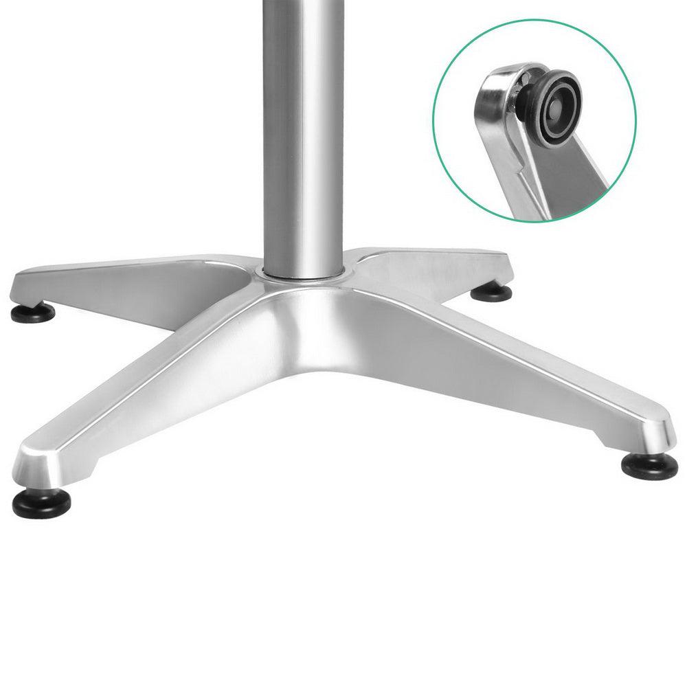 Adjustable Round Bar Table - Silver - House Things 