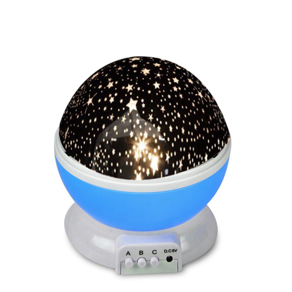 Star Moon Sky Night Projector Light Lamp Kids Baby Bedroom Blue - Housethings 