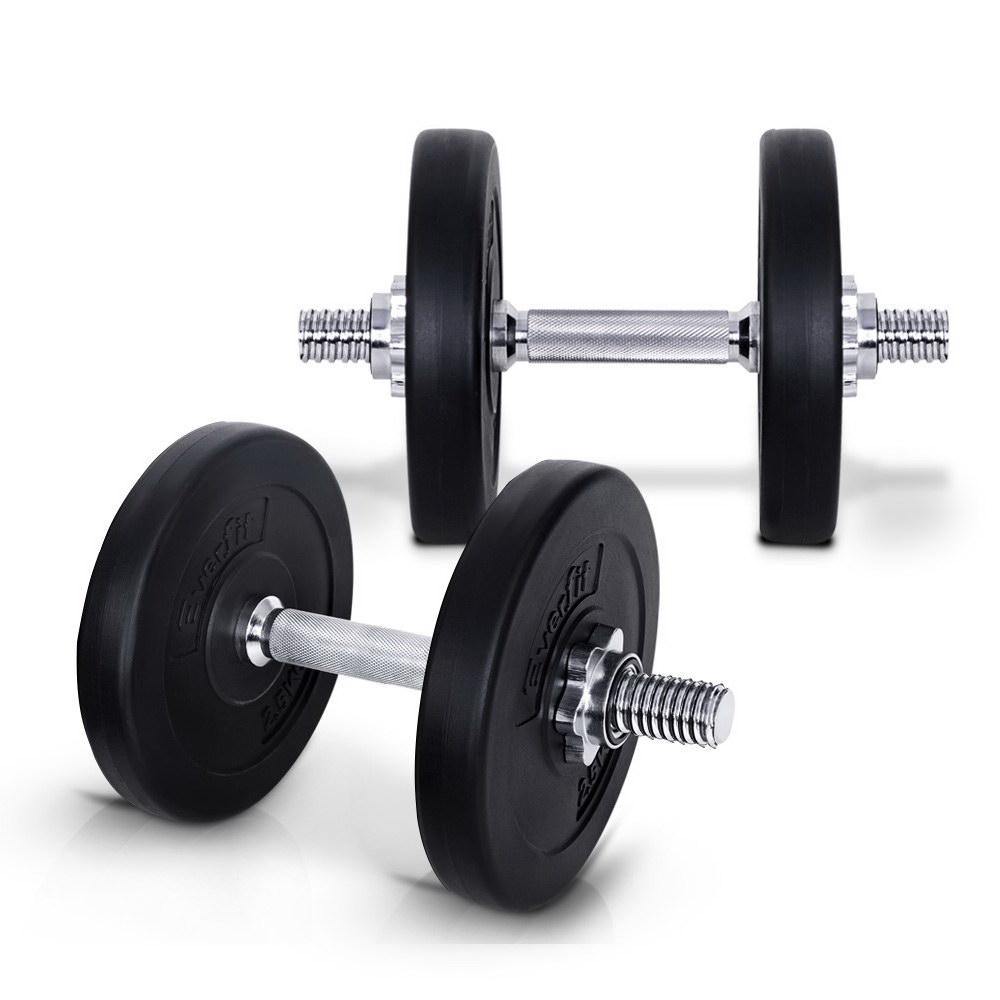 Everfit 15KG Dumbbell Set Weight Dumbbells Plates Home Gym Fitness Exercise - Housethings 