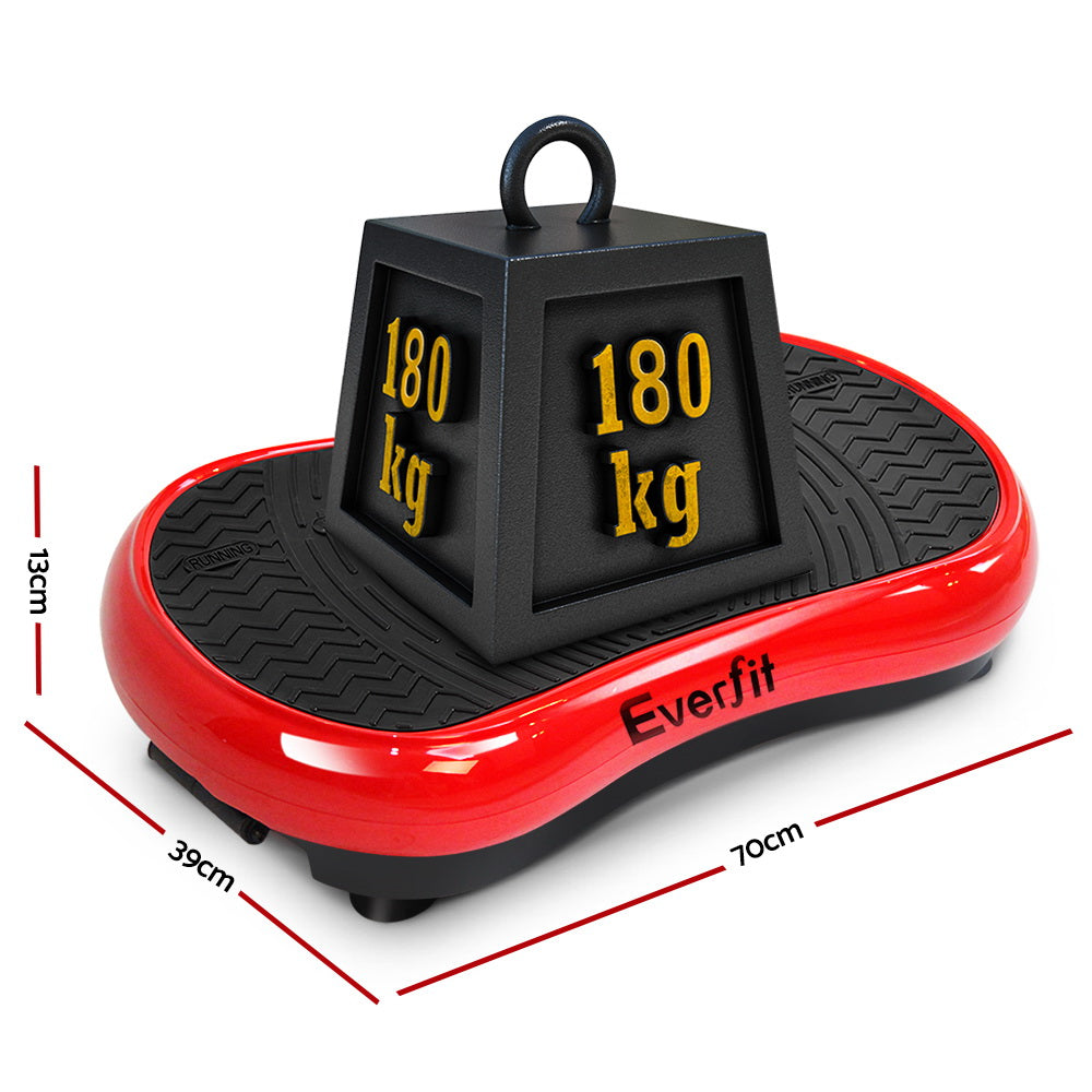 Everfit Vibration Machine Plate Platform Body Shaper Red - House Things Sports & Fitness > Fitness Accessories