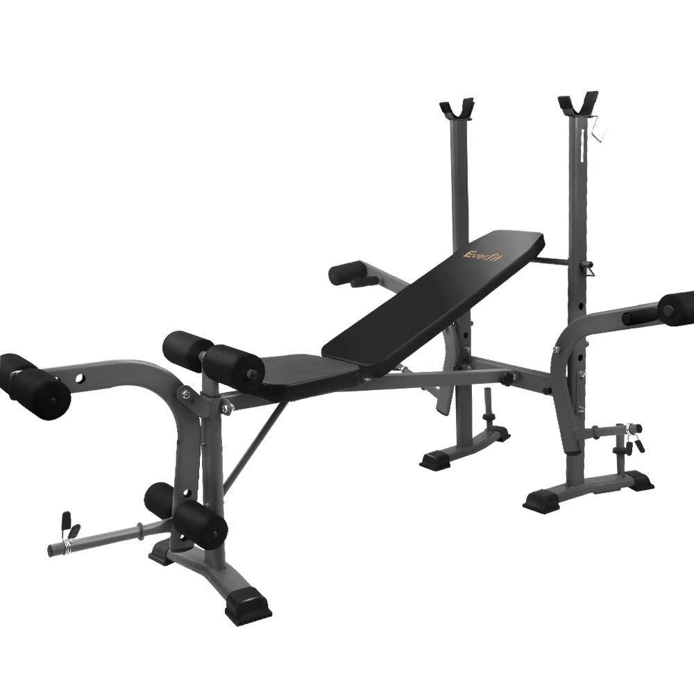 Multi Station Weight Bench Press Fitness Weights Equipment Incline Black - House Things Sports & Fitness > Fitness Accessories