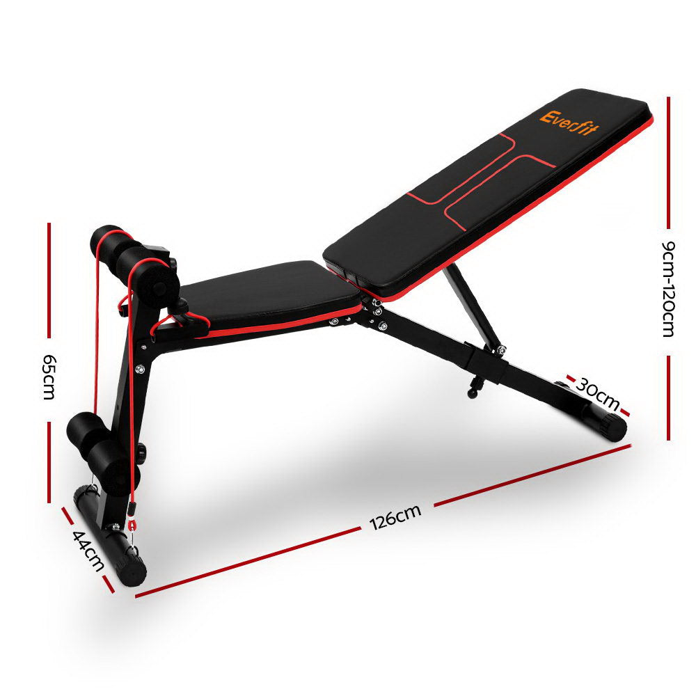 Everfit Adjustable Weight Bench Incline Steel Frame - House Things Sports & Fitness > Fitness Accessories