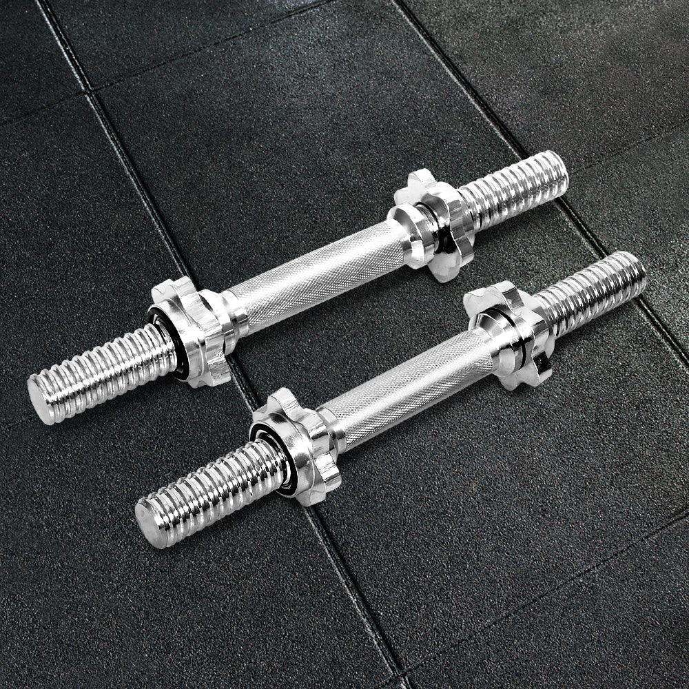45cm Dumbbell Bar Solid Steel Pair Gym Home Exercise Fitness 150KG Capacity - House Things Sports & Fitness > Fitness Accessories