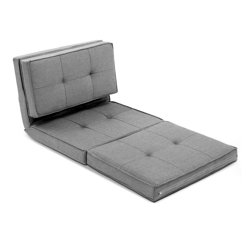 Lounge Sofa Floor Couch Folding Grey - House Things Furniture > Living Room