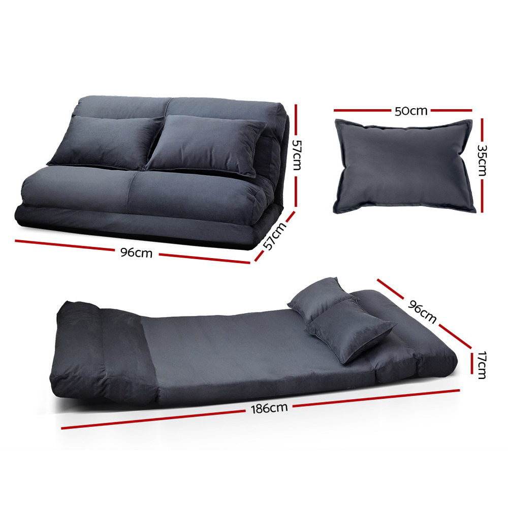 Floor Lounge Recliner Adjustable Suede - House Things Furniture > Living Room