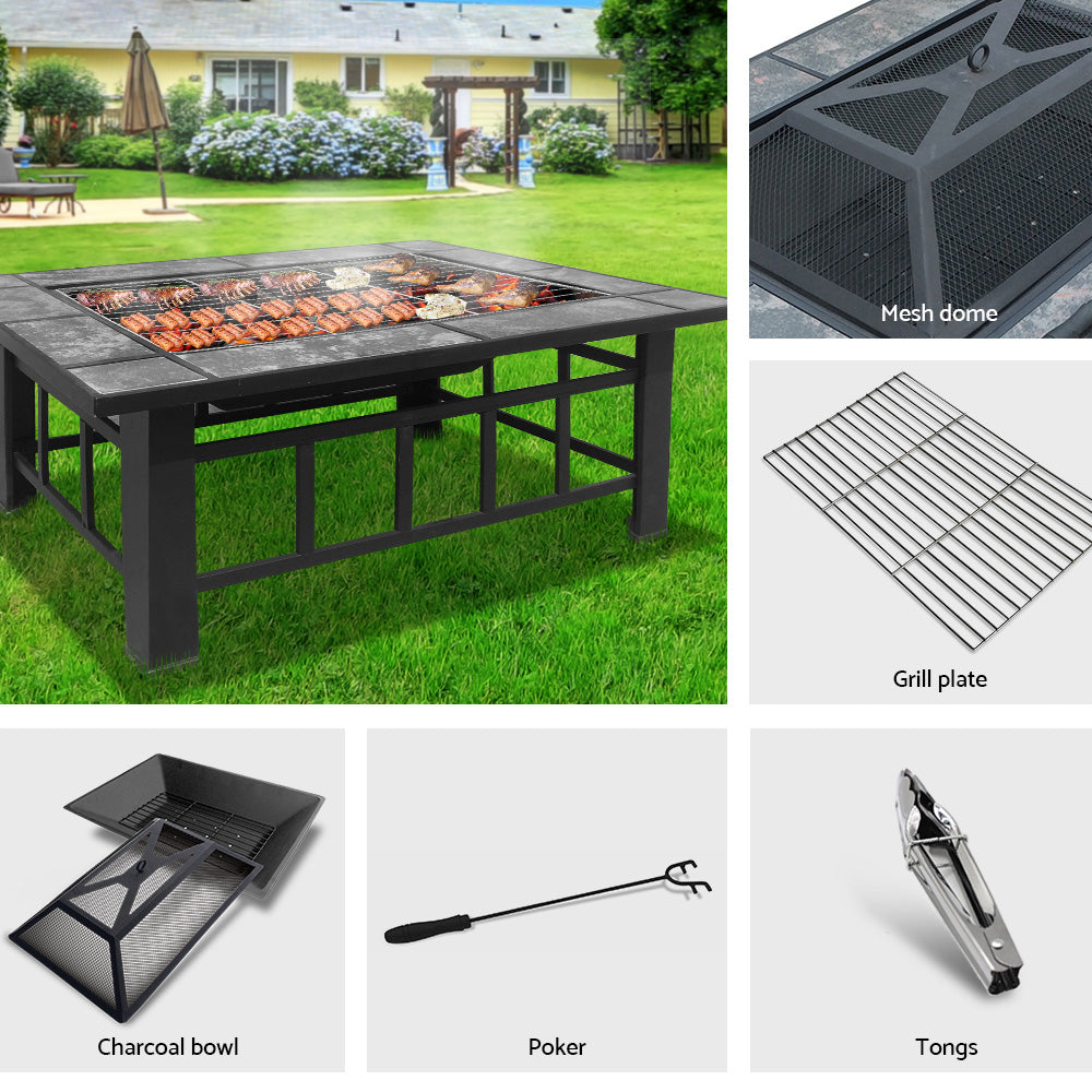 Outdoor Fire Pit & BBQ Grill - House Things Home & Garden