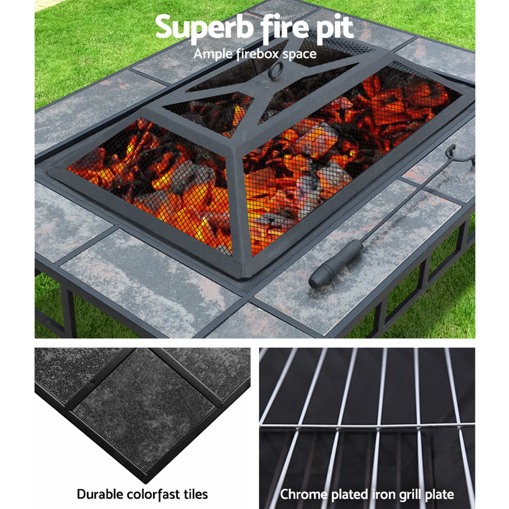 Outdoor Fire Pit & BBQ Grill - House Things Home & Garden
