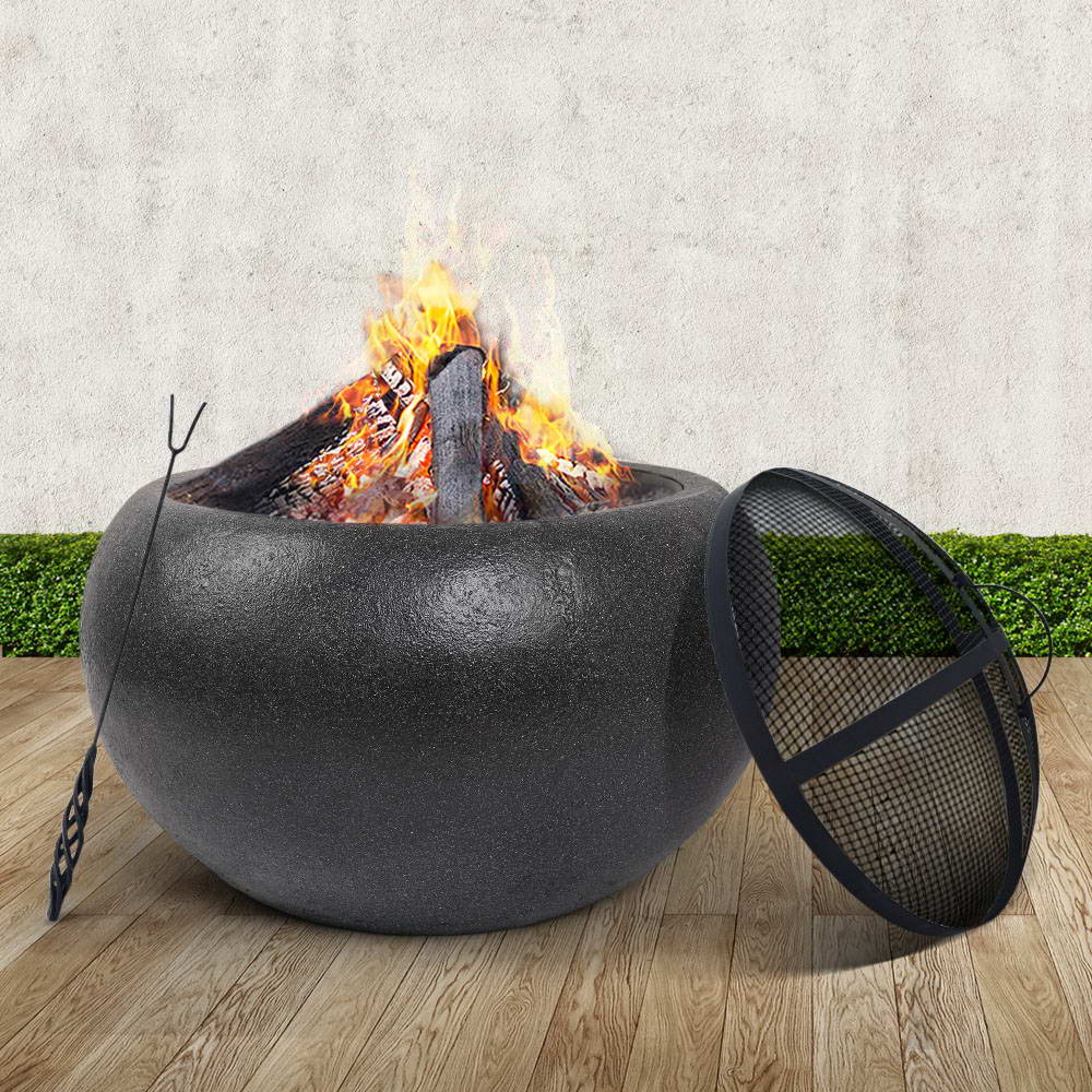 Outdoor Portable Fire Pit Bowl Wood Burning Heater Fireplace - House Things Home & Garden > Firepits