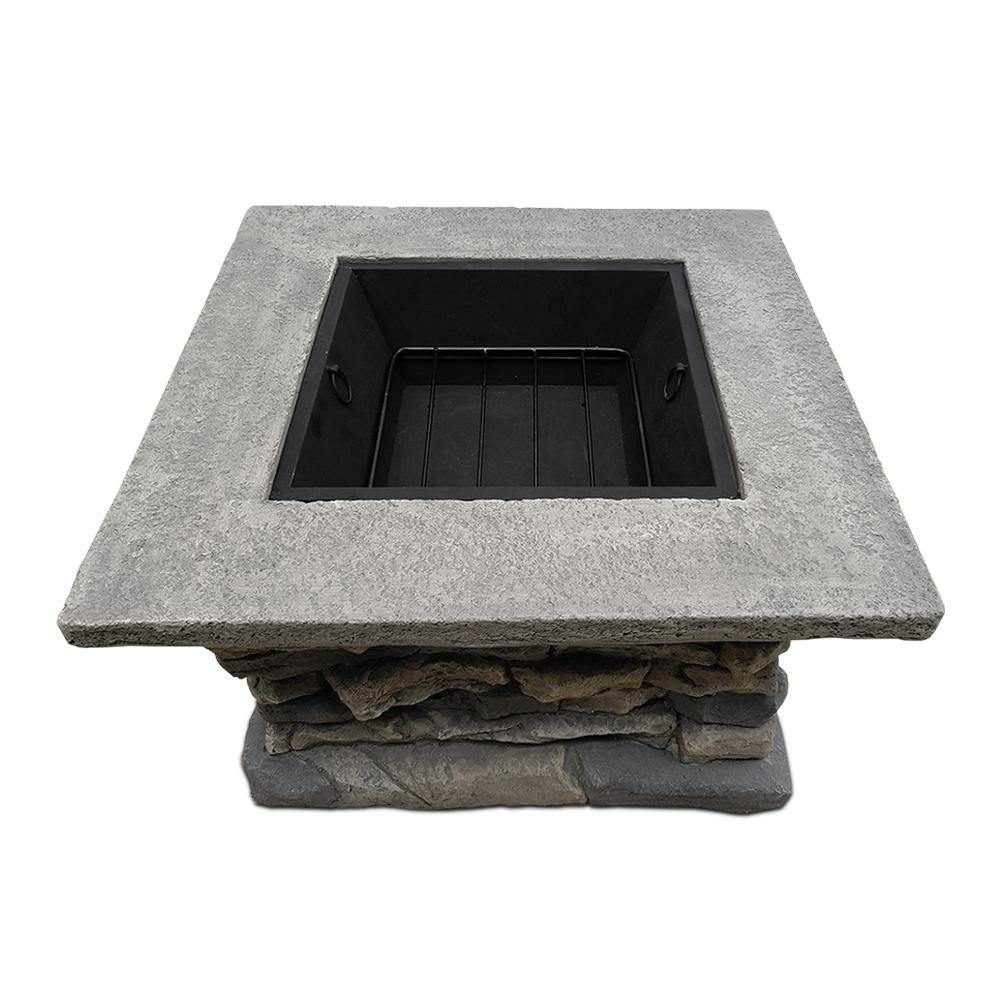Stone Base Outdoor Patio Heater Fire Pit Table - House Things Home & Garden > Firepits