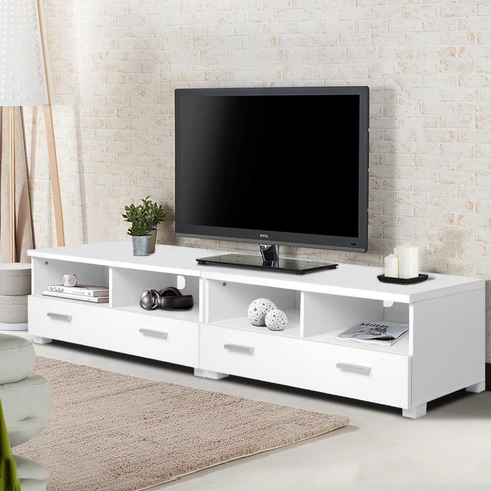 TV Stand Entertainment with Drawers - White - House Things Furniture > Living Room