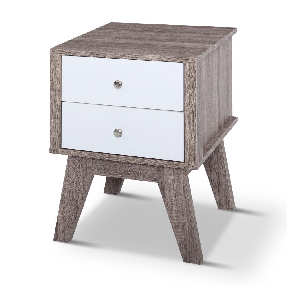 Bedside Tables Drawers Side Table Nightstand Storage Cabinet Wood - House Things 