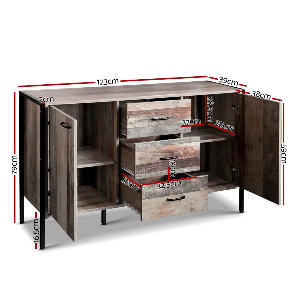 Buffet Sideboard Storage Cabinet Industrial Rustic Wooden - House Things Furniture > Bedroom