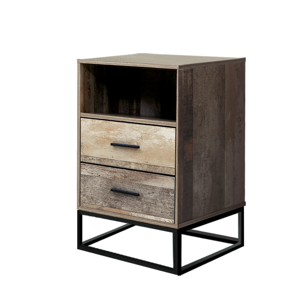 Artiss Bedside Tables Drawers Side Table Nightstand Storage Cabinet Unit Wood - House Things Furniture > Bedroom