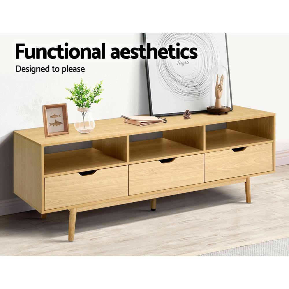 Scandinavian Entertainment Unit - Natural Wood - House Things Furniture > Living Room