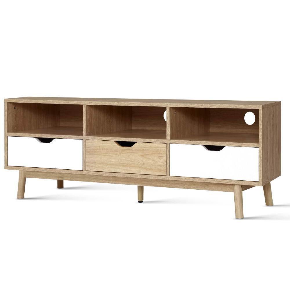 TV Cabinet Entertainment Unit 140cm Scandinavian - House Things Furniture > Living Room