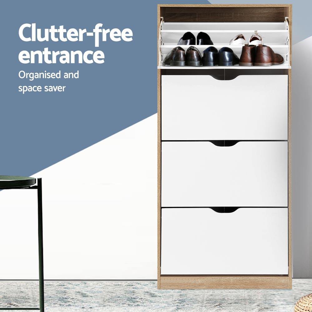 48 Pairs Shoe Cabinet Organiser Storage Shelf - House Things Furniture > Living Room