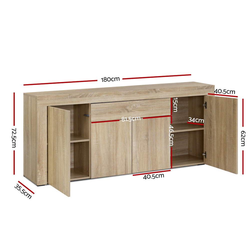 Buffet Sideboard Cabinet Storage 4 Doors Cupboard Hall Wood Hallway Table - House Things Furniture > Living Room
