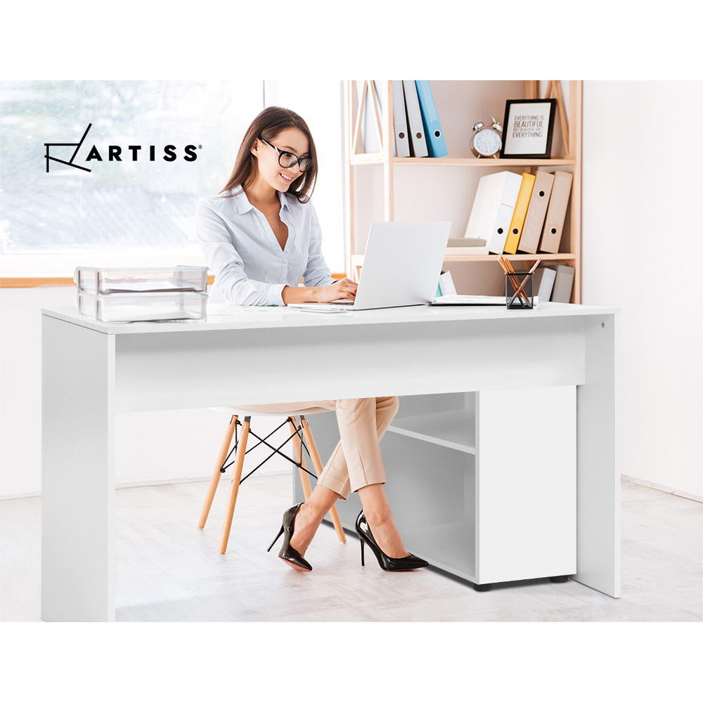 Office Desk Corner Study Table Workstation Bookcase Storage - House Things Furniture > Office