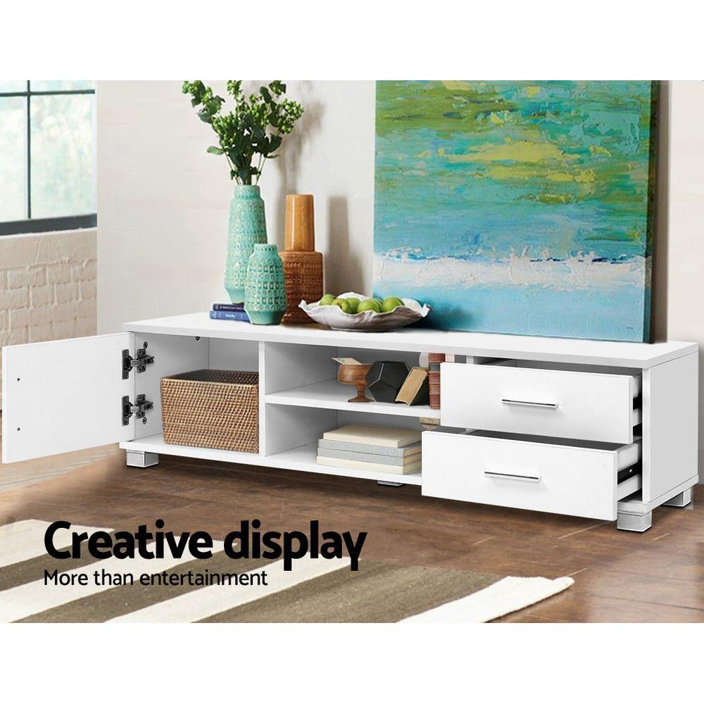 TV Stand Entertainment Unit White 120cm - House Things Furniture > Living Room