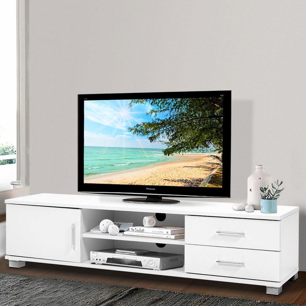 TV Stand Entertainment Unit White 120cm - House Things Furniture > Living Room