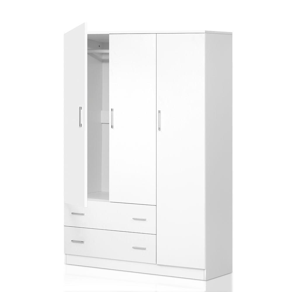 3 Doors Wardrobe Bedroom Closet Storage Cabinet Organiser Armoire 170cm - House Things 