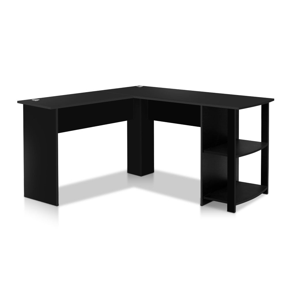 Office Computer Desk Corner Study Table L-Shape Black - House Things Furniture > Office