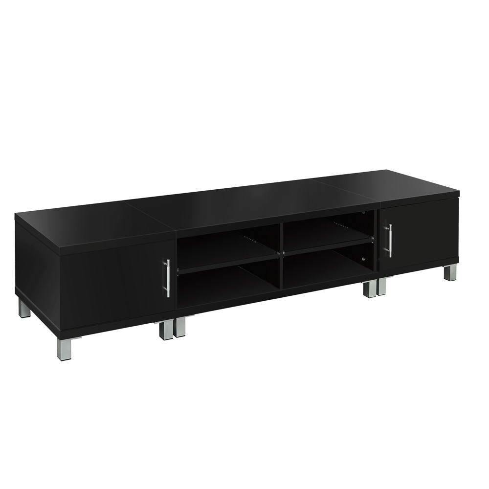Entertainment Unit with Cabinets - Black - House Things Furniture > Living Room