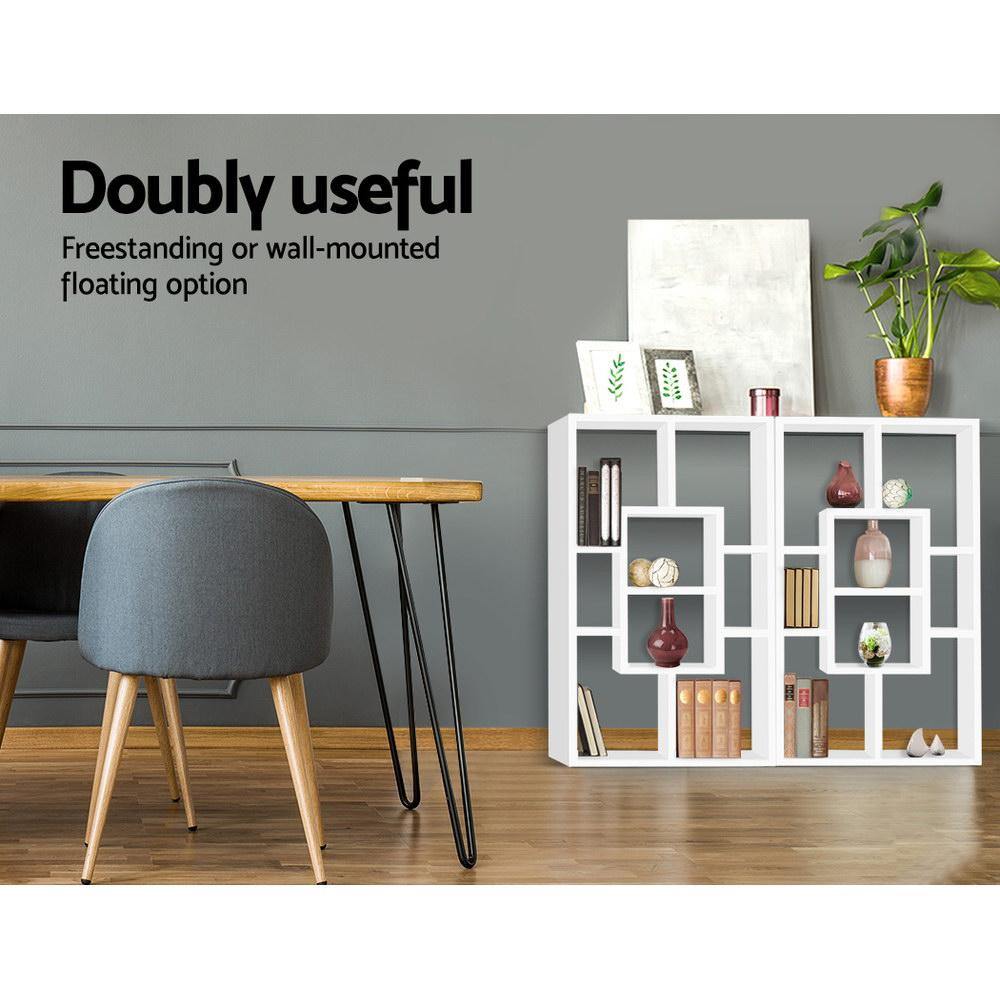 Artiss Floating Wall Shelf DIY Mount Storage Bookshelf Display Rack White - House Things Furniture > Office