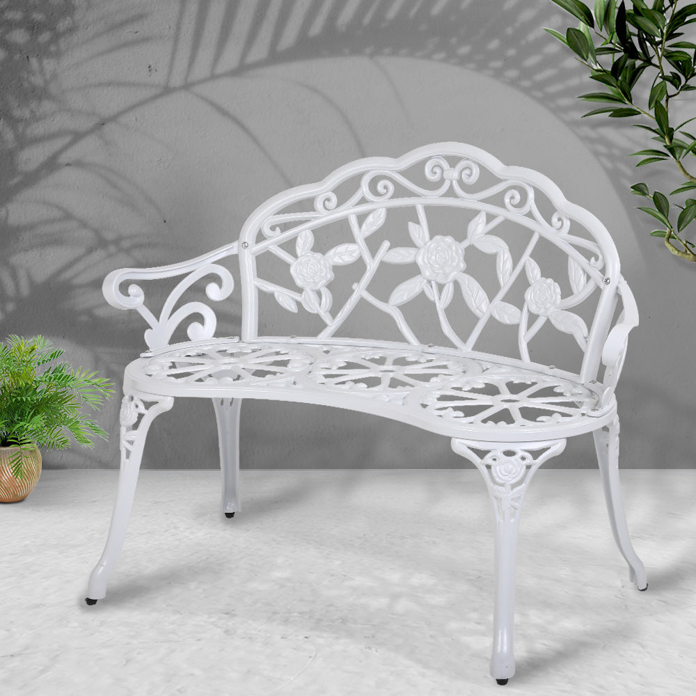 Victorian Garden Bench – White - House Things Furniture > Outdoor