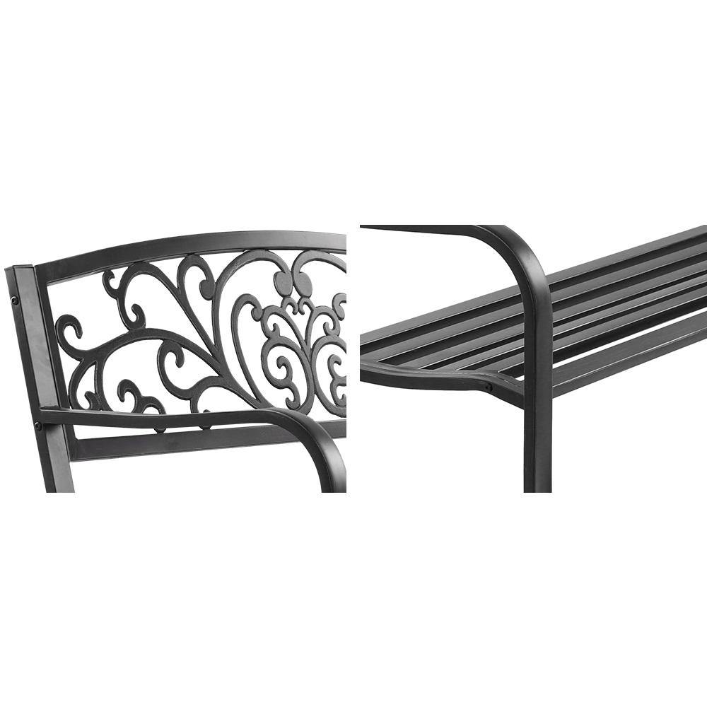 Garden Bench Vintage Black - House Things Furniture > Outdoor