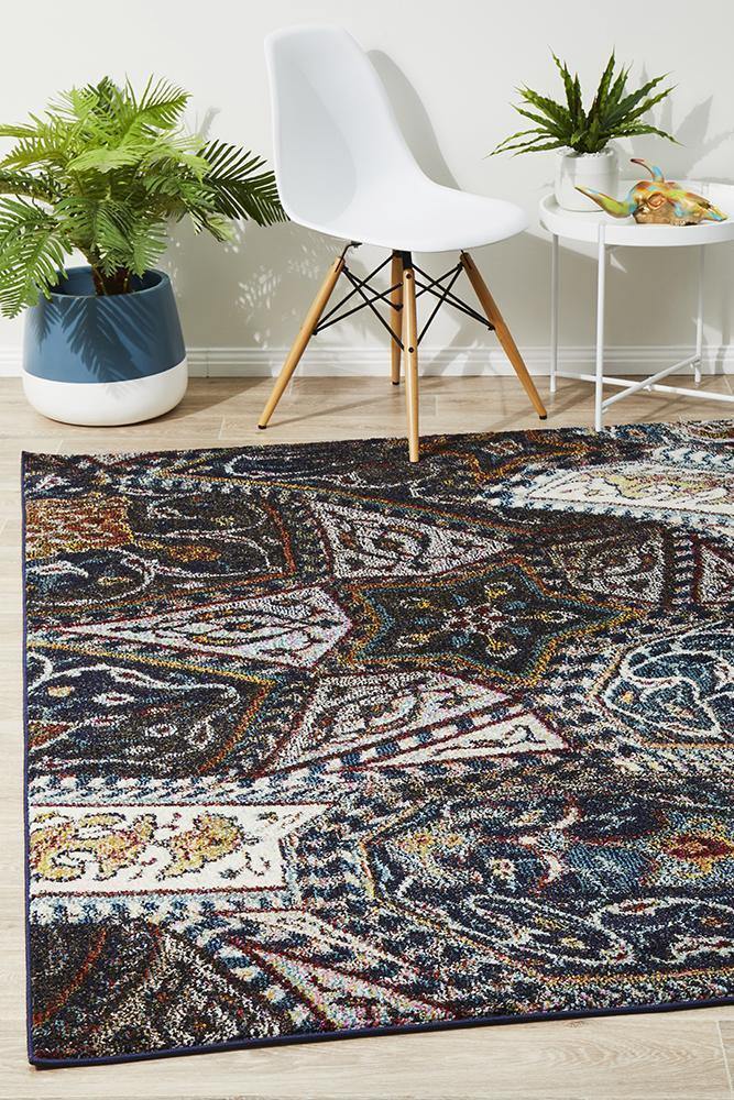 Oness Tribal Navy Rug - House Things Gemini Collection
