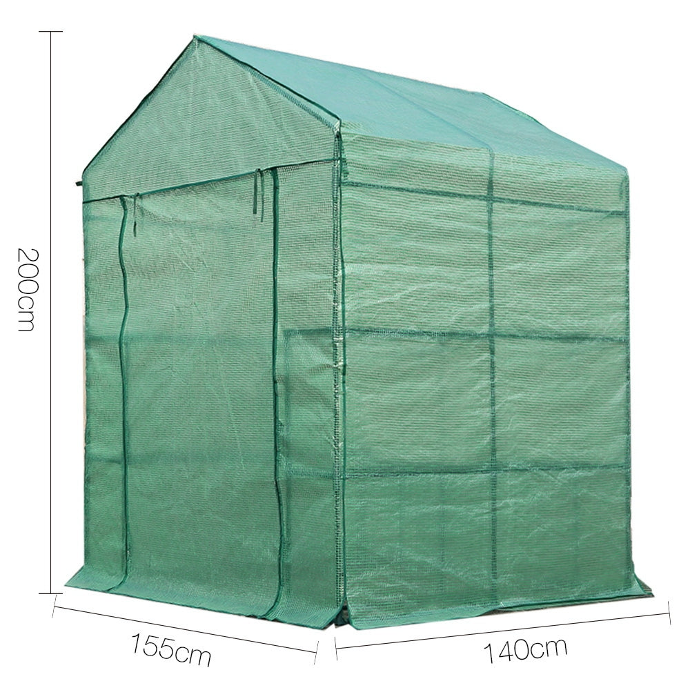Greenfingers Greenhouse Green House Tunnel 2MX1.55M Garden Shed Storage Plant - House Things Home & Garden > Green Houses