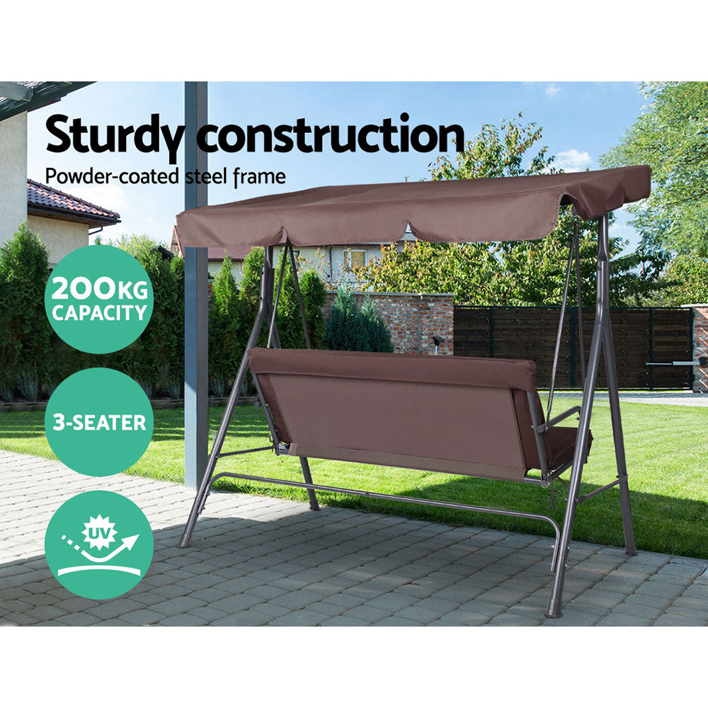 Swing Chair Hammock 3 Seater Garden Canopy - House Things Furniture > Outdoor